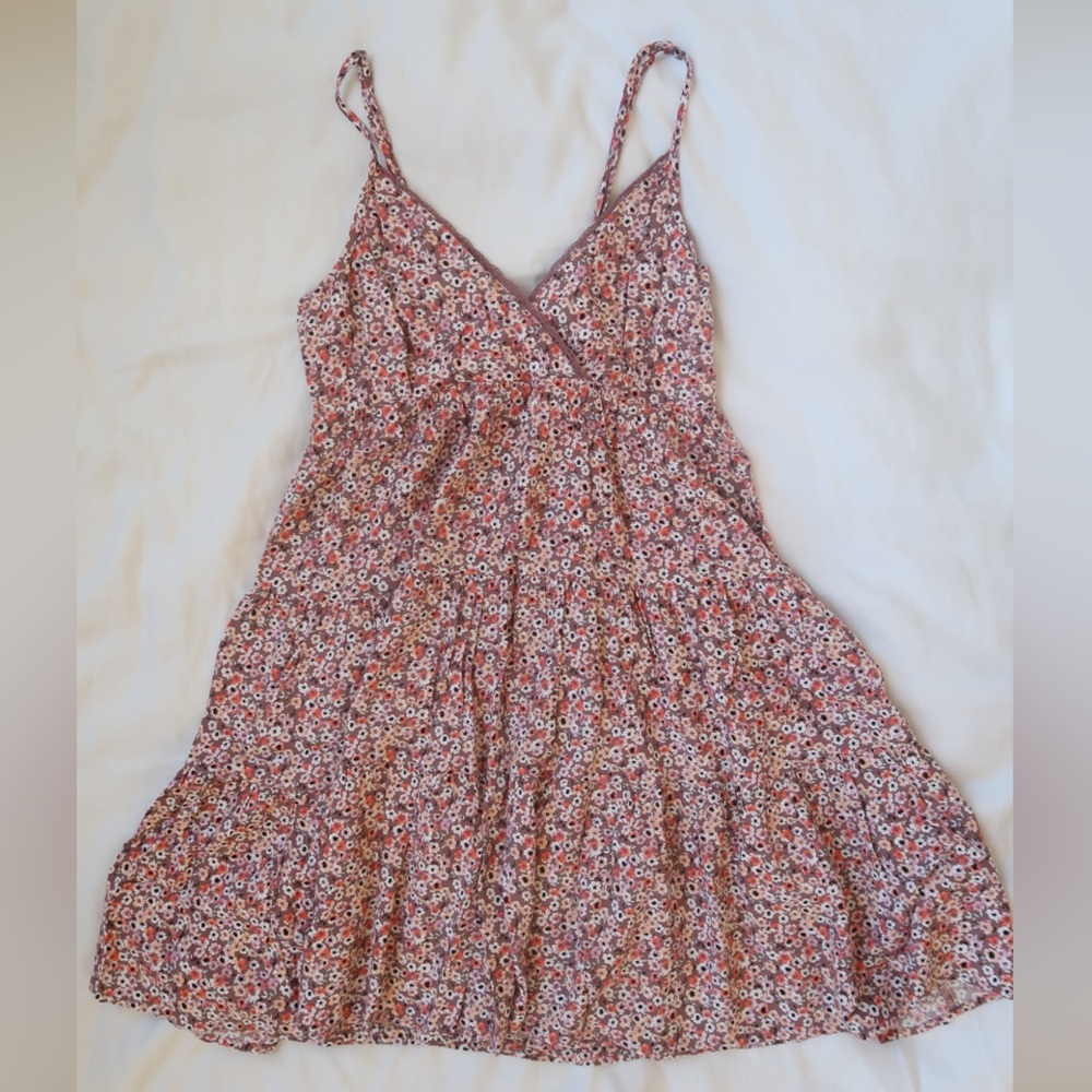 Aeropostale Floral Pink Flowy Mini Sundress
